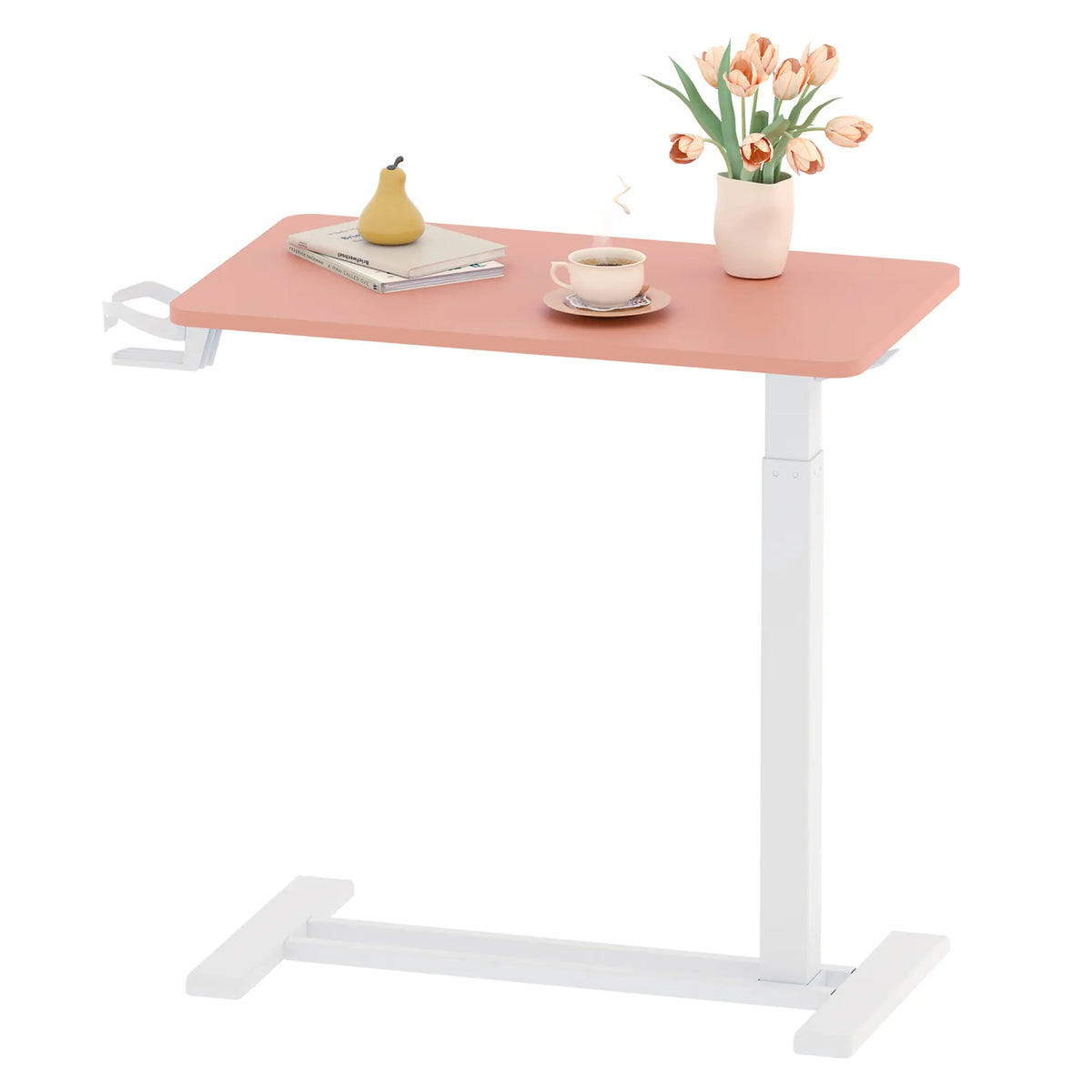 H7 Adjustable Bedside Table with Wheels – Mobile Height-Adjustable Laptop & Work Desk