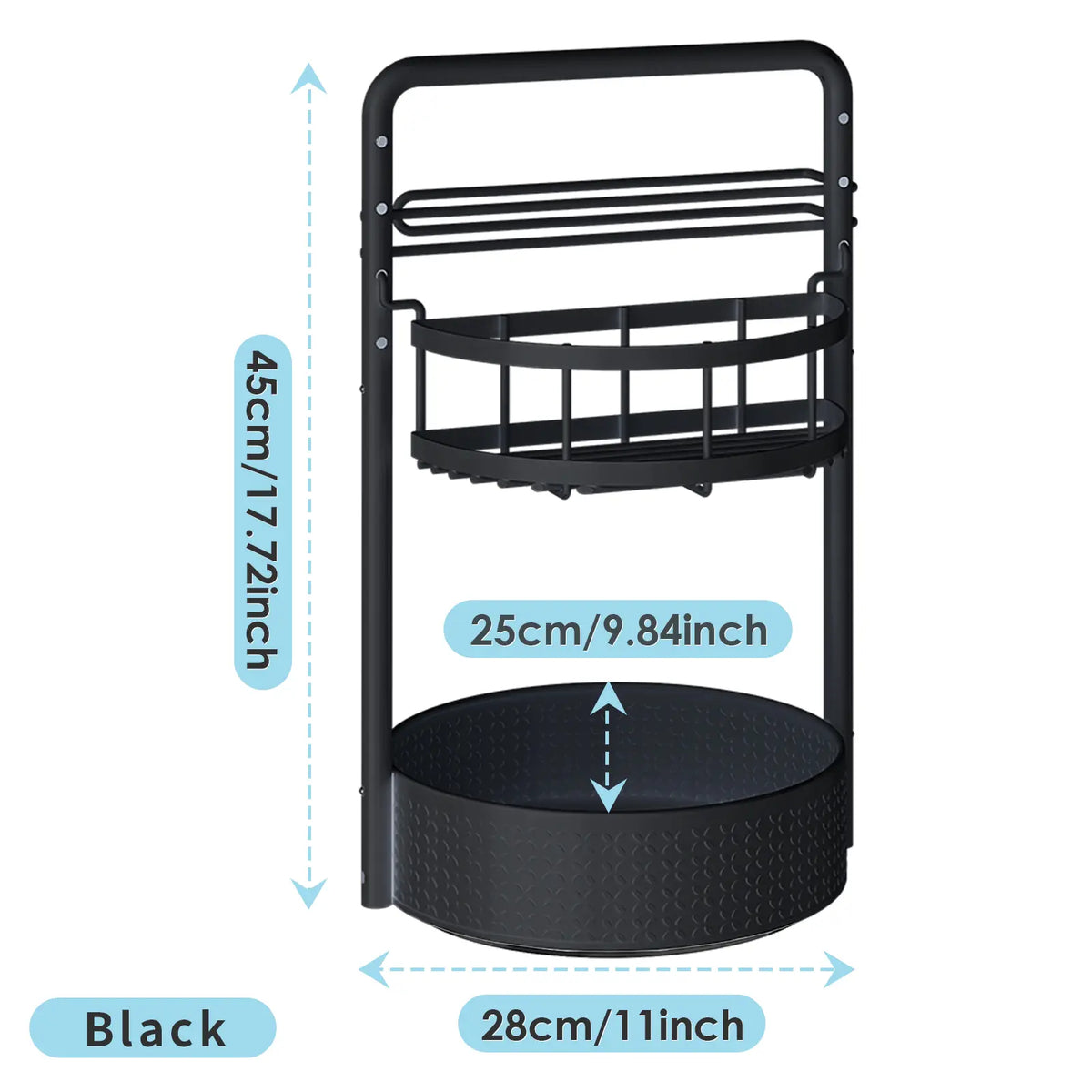 San Dream 2-Tier Rotating Spice Rack – Adjustable Lazy Susan Organizer for Kitchen Countertop & Pantry