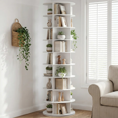 Sweetcrispy 360° Rotating Shoe Rack – Multi-Shelf Vertical Organizer for Shoes & Handbags
