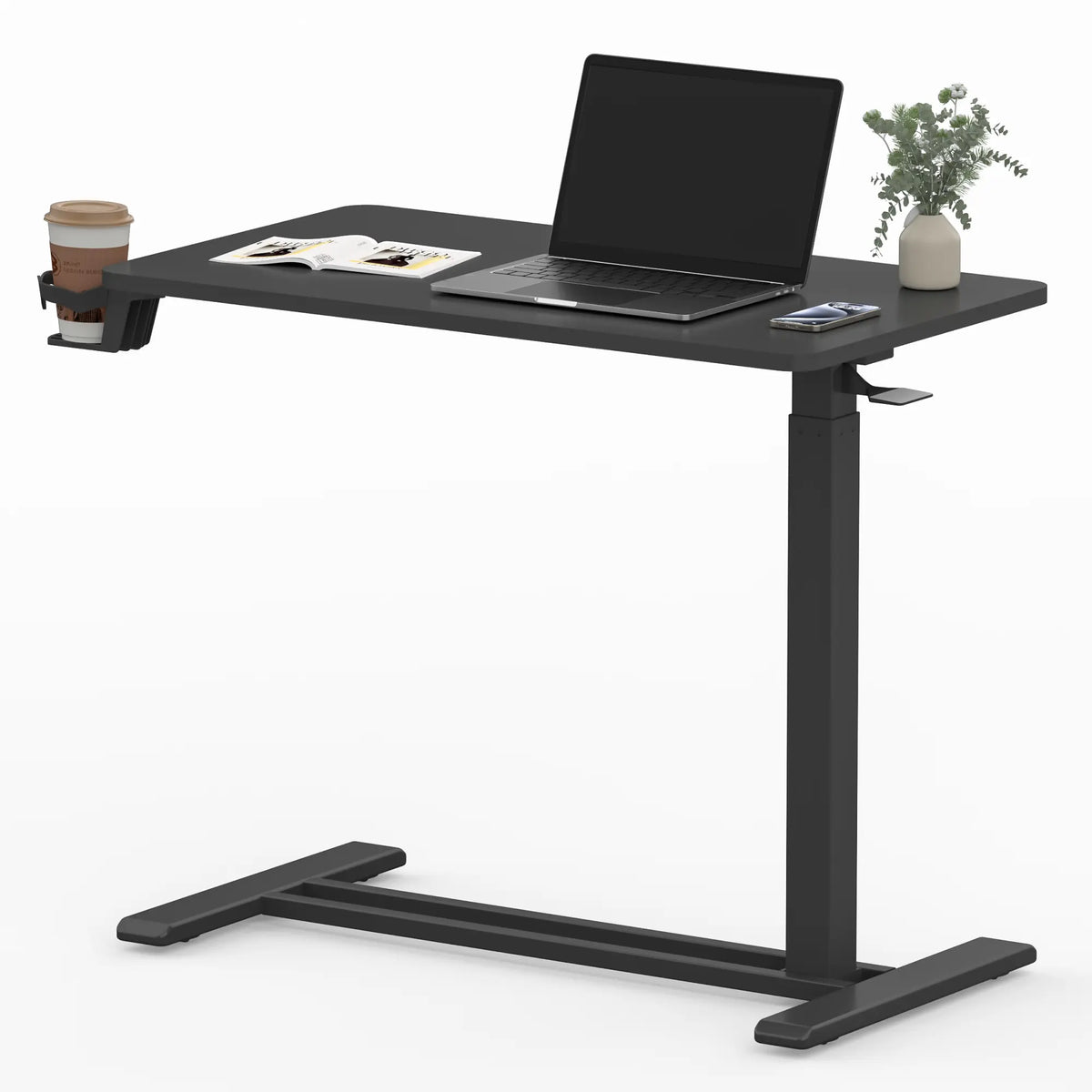 H7 Adjustable Bedside Table with Wheels – Mobile Height-Adjustable Laptop & Work Desk