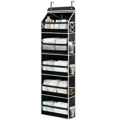 5-Tier Over-the-Door Organizer – 10 Large Pockets, 60-Lb Capacity, Space-Saving Storage
