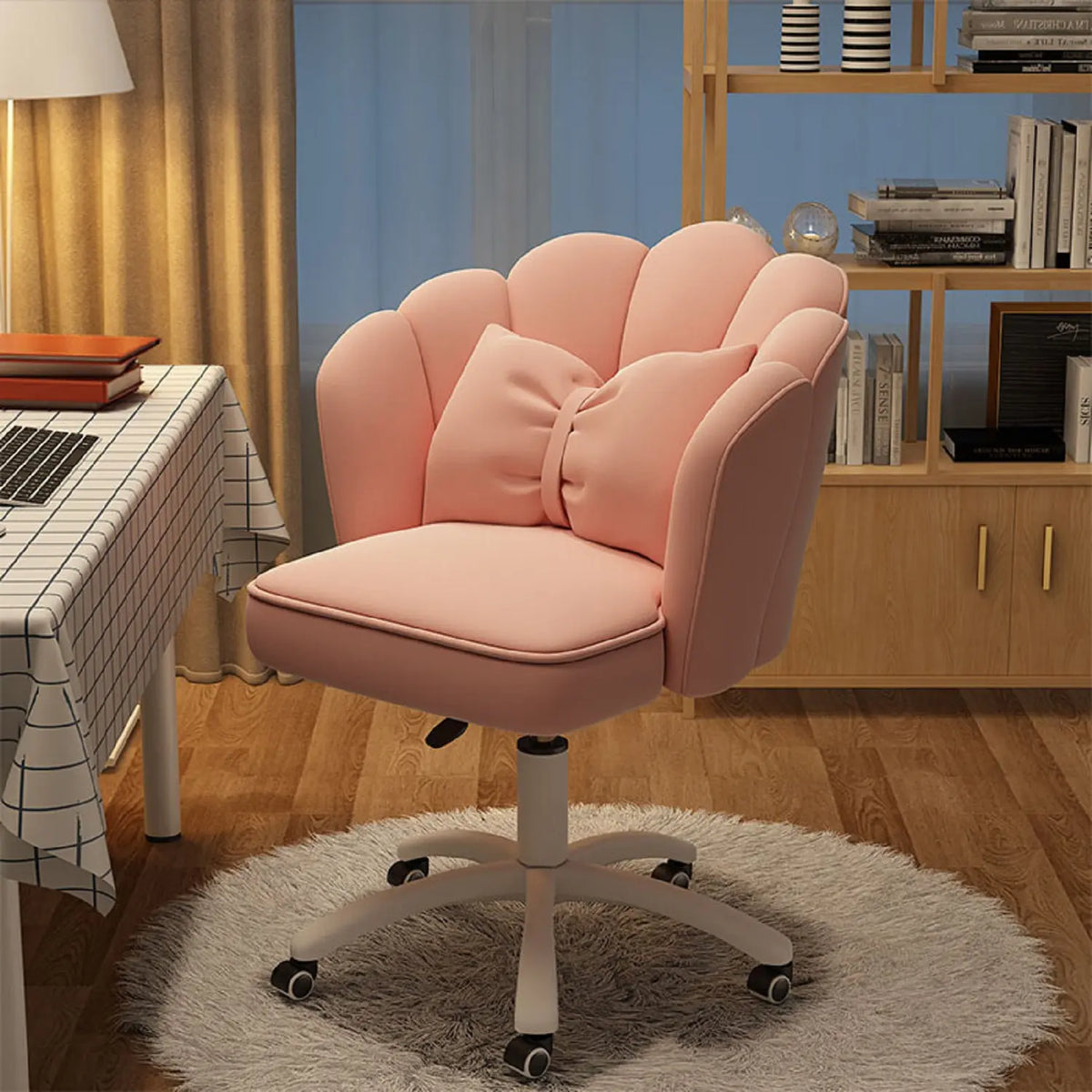 Cute Petal Office Chair – Modern Fabric Butterfly Desk & Makeup Chair, Height Adjustable