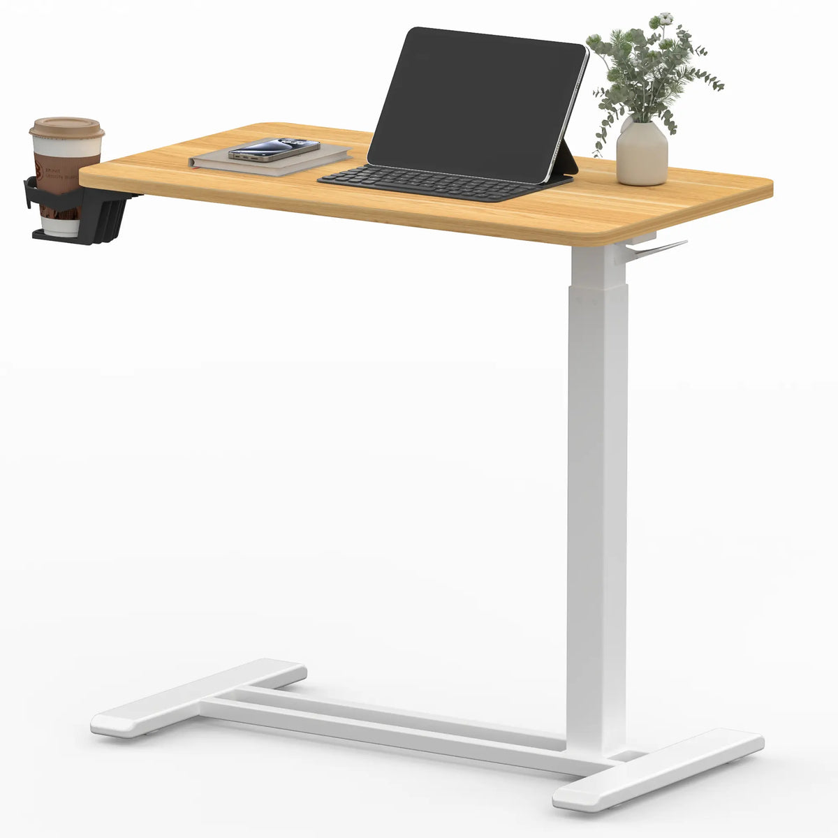 H7 Adjustable Bedside Table with Wheels – Mobile Height-Adjustable Laptop & Work Desk