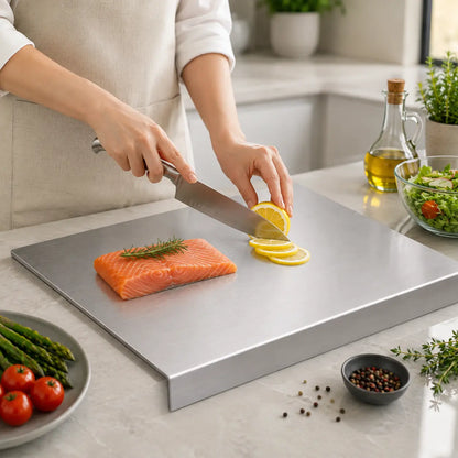 Stainless Steel Chopping Board – Anti-Slip, Mold-Resistant Kitchen Cutting Board