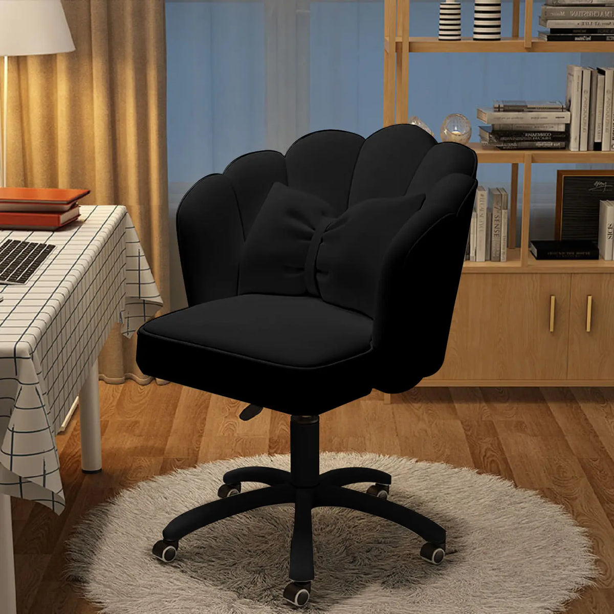 Cute Petal Office Chair – Modern Fabric Butterfly Desk & Makeup Chair, Height Adjustable
