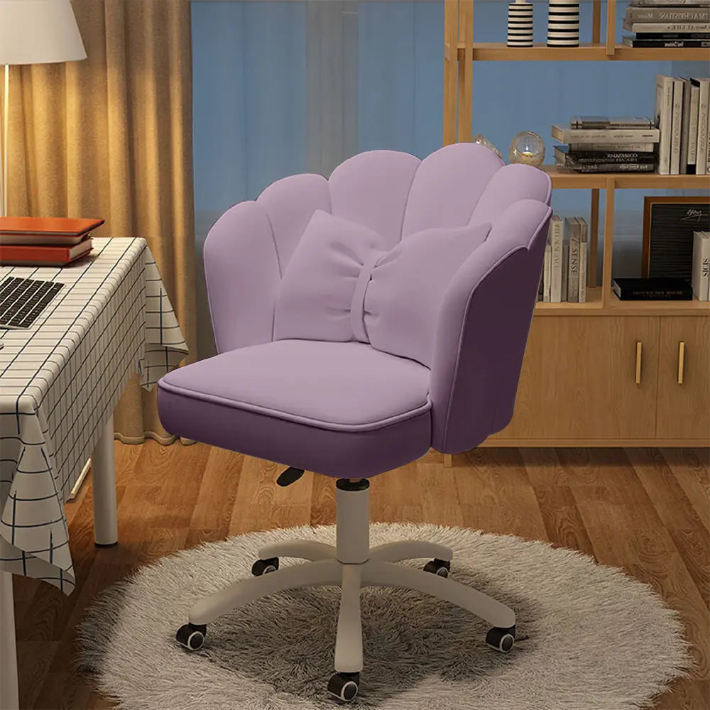 Cute Petal Office Chair – Modern Fabric Butterfly Desk & Makeup Chair, Height Adjustable