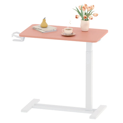 H7 Adjustable Bedside Table with Wheels – Mobile Height-Adjustable Laptop & Work Desk