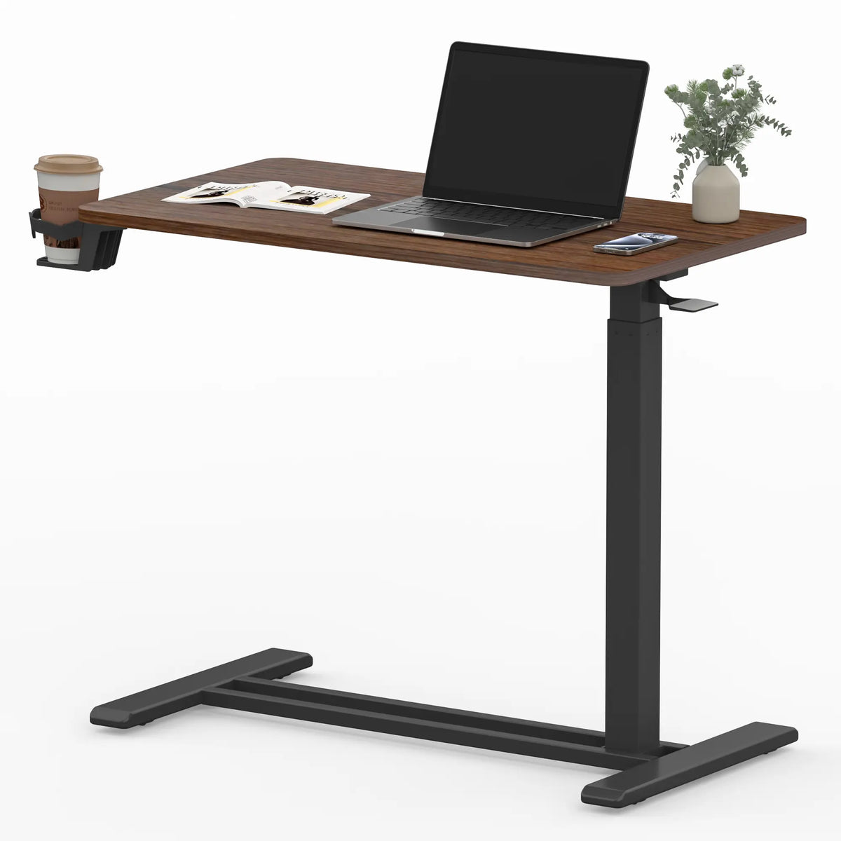 H7 Adjustable Bedside Table with Wheels – Mobile Height-Adjustable Laptop & Work Desk