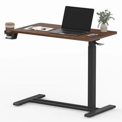 H7 Adjustable Bedside Table with Wheels – Mobile Height-Adjustable Laptop & Work Desk