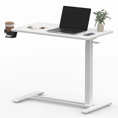 H7 Adjustable Bedside Table with Wheels – Mobile Height-Adjustable Laptop & Work Desk